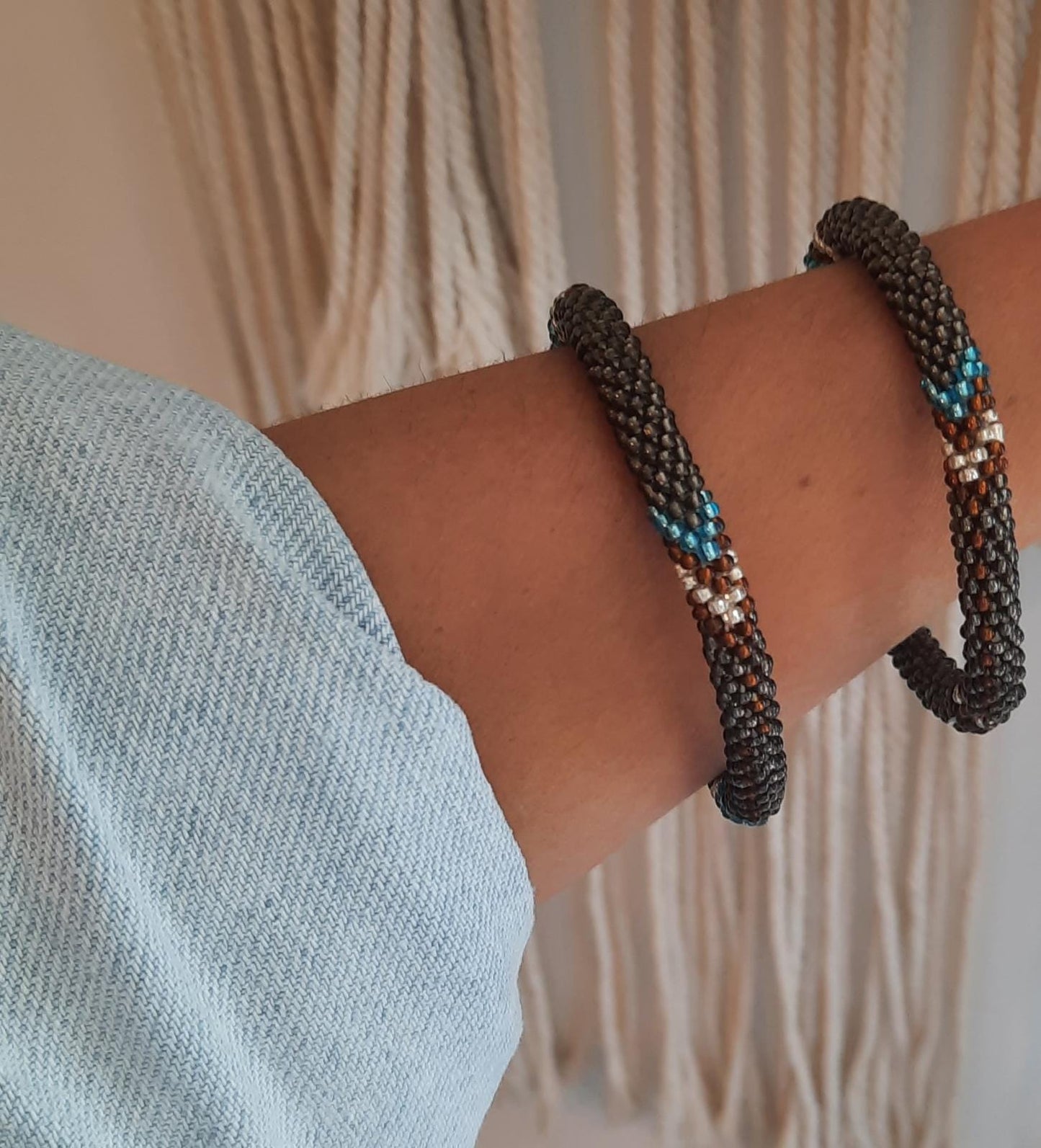 Pulsera NEPAL - BLUE COFFEE (Ref.1289)